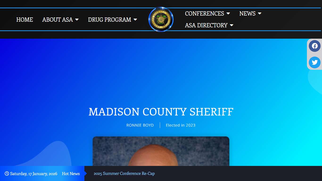 MADISON COUNTY SHERIFF – Arkansas Sheriff Association